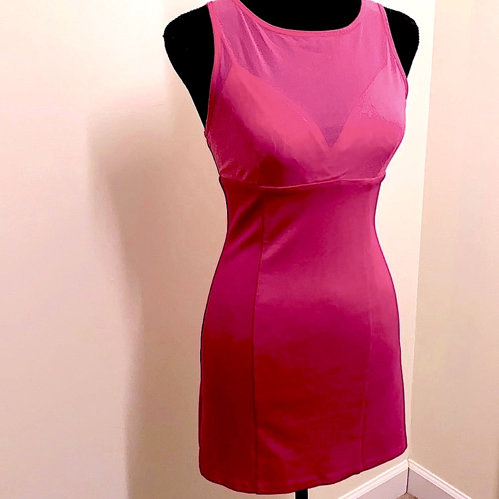 🎉2XHP🎉Bebe Hot Pink Size S Bodycon Dress - Picture 4 of 16